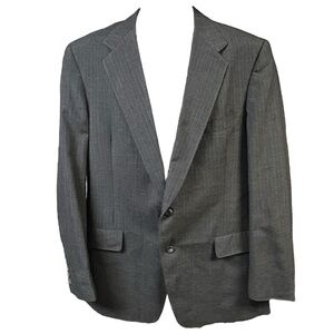 Austin Reed Regent Street Mens Sport Coat Gray Pinstripe 2-Button Professional‎